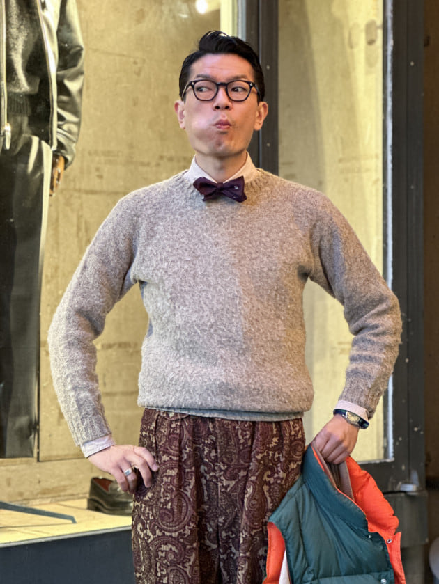 シャギードッグ セーターと太畝コーデュロイ】この組み合わせ