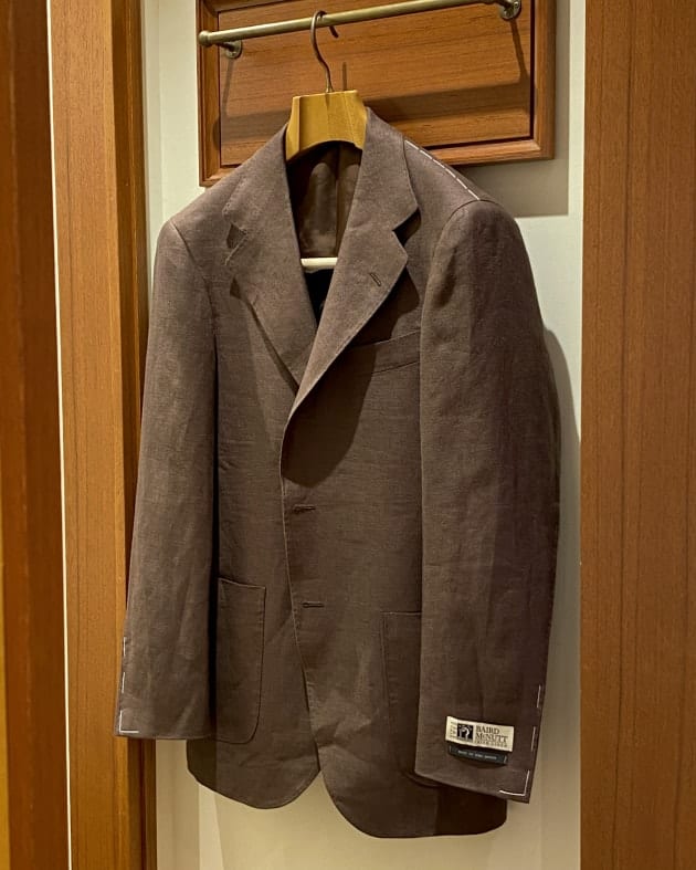 BEAMS F〉ブラウンヘビーリネンのハンドラインジャケット｜ビームス