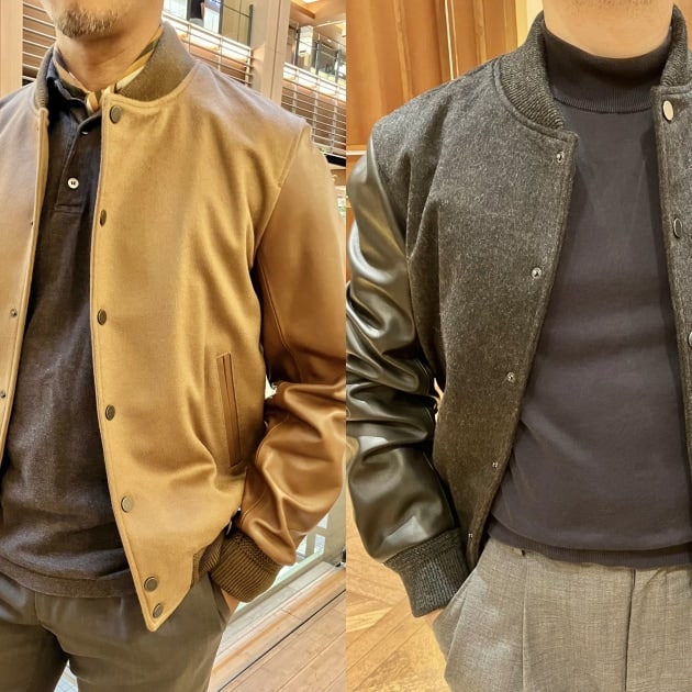 CINQUANTA〉別注のコンビレザースタジャンに新色が追加されました