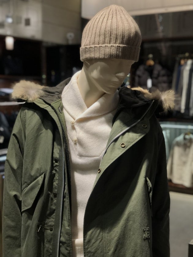 別注＜AUBERGE＞ モッズコート& 別注＜BAFY＞ショールカラーニット