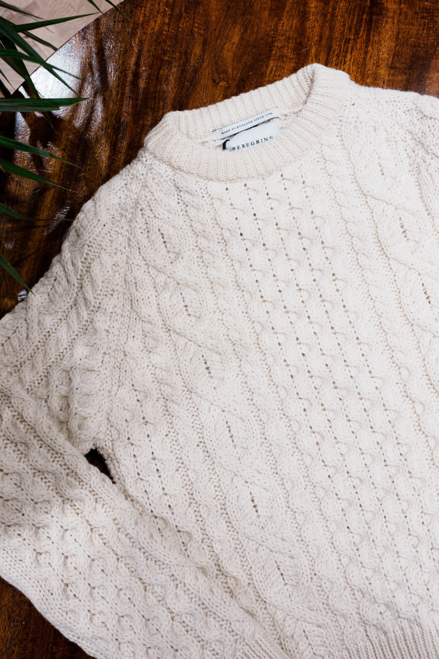 PEREGRINE（ペレグリン）＞英国製のアランケーブル ニット。定番が今年