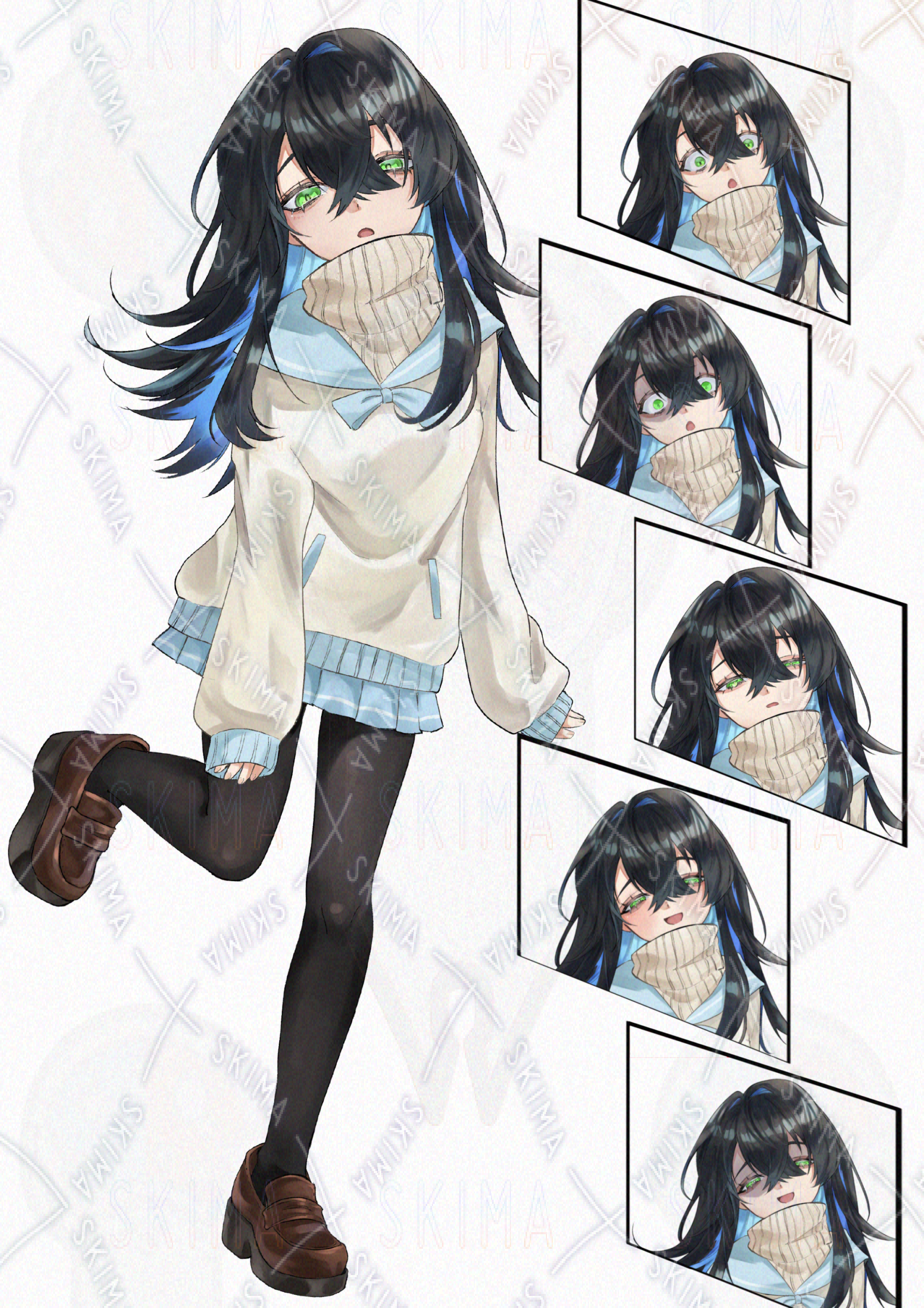 女性キャラ立ち絵】セーラーセーター 表情差分あり | SKIMA（スキマ）
