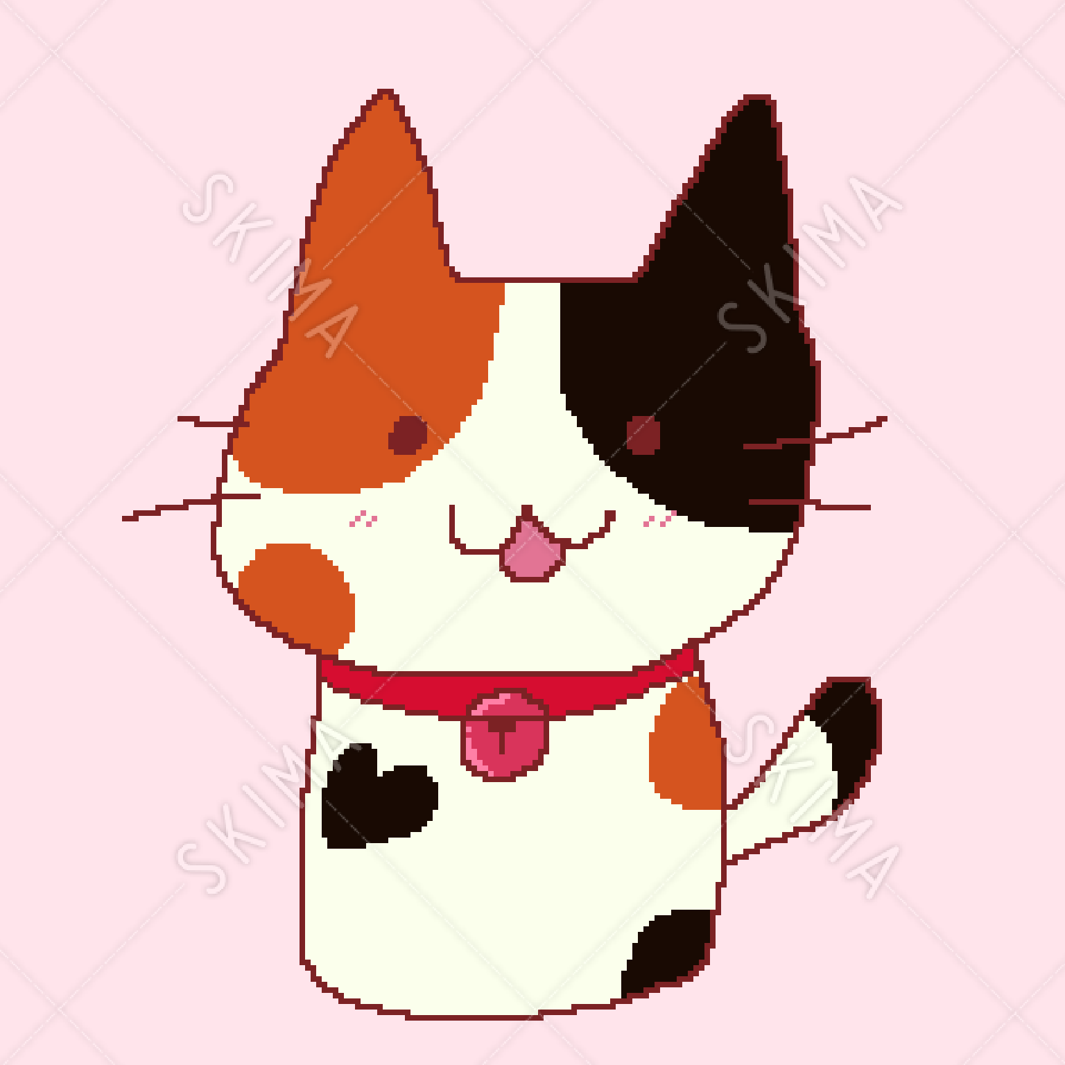 三毛猫(ドット絵) | SKIMA（スキマ）