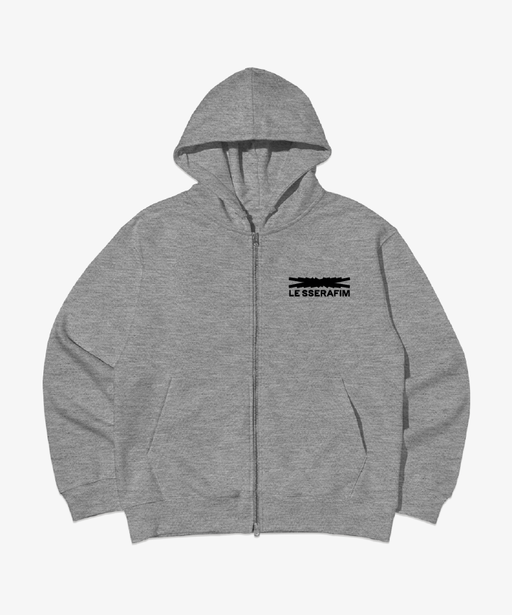 LE SSERAFIM | ZIP-UP HOODIE (M.GREY)
