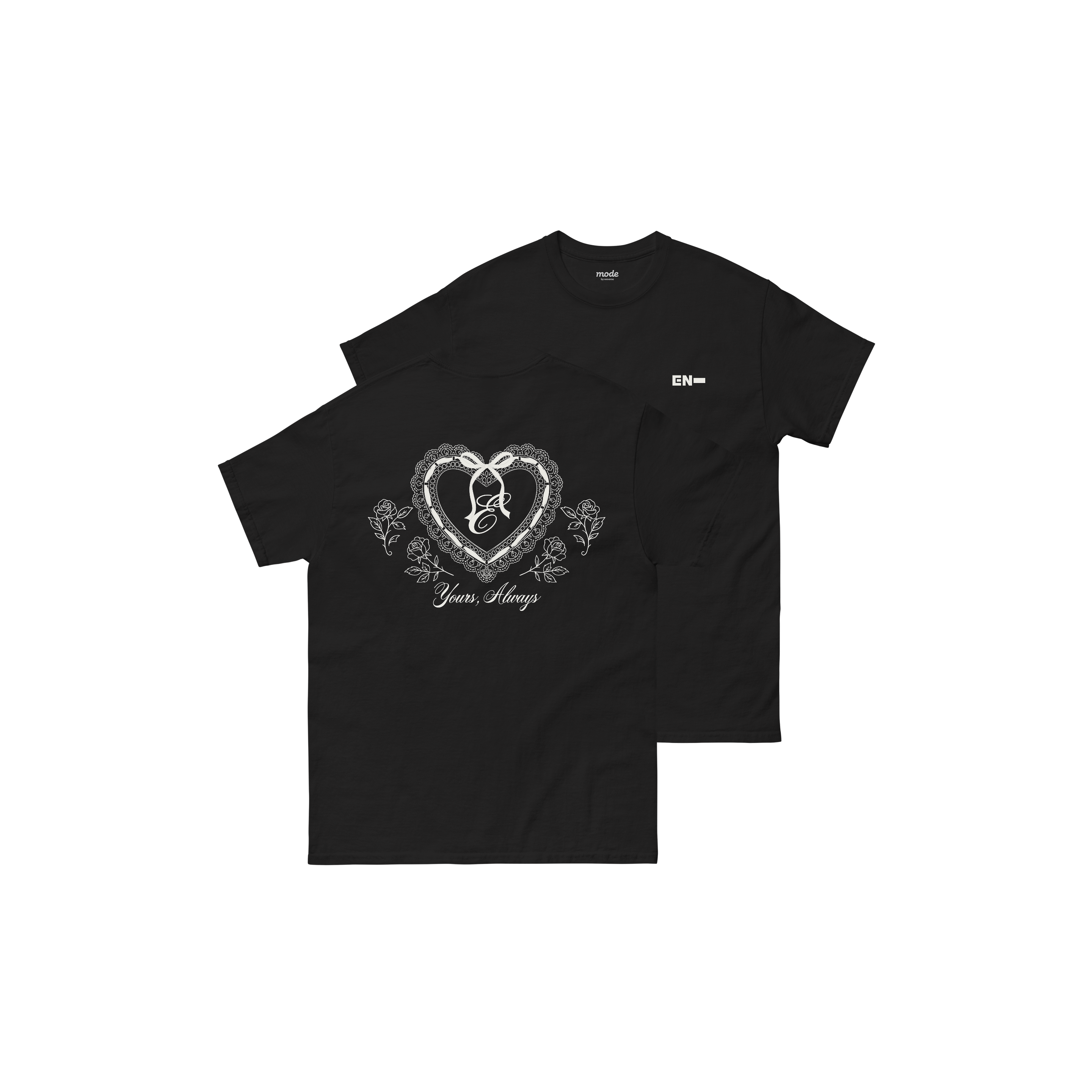 ENHYPEN | ENHYPEN Lace Heart S/S Tee (Black)