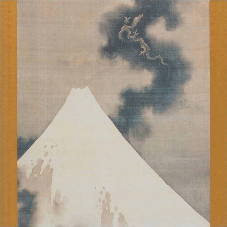 関蓑洲筆 富士越龍之図（江戸時代末～明治時代初） 関蓑洲筆 富士越龍