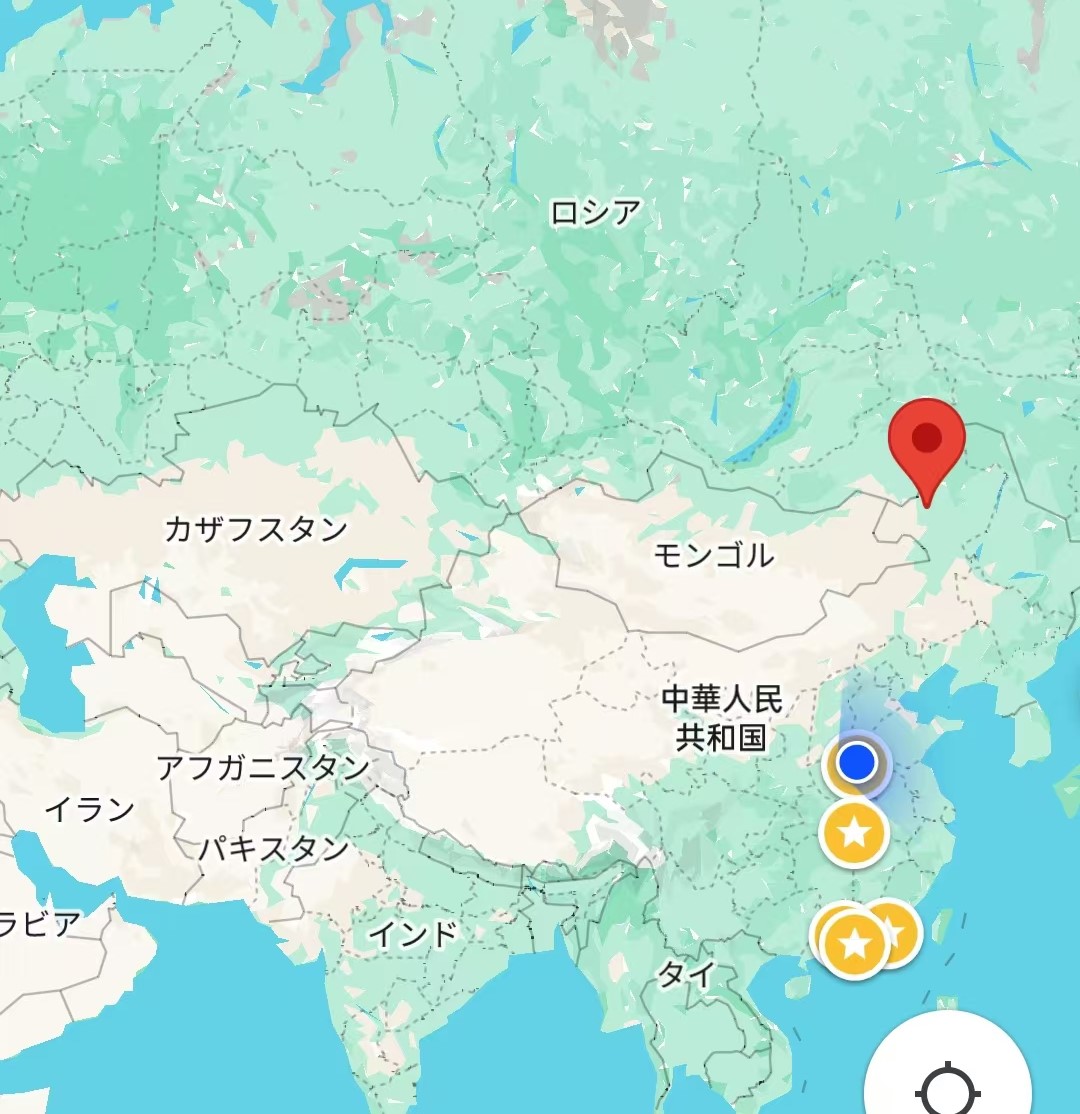 ハイラルから満洲里へ 中国モンゴル自治区草原の中を走る列車