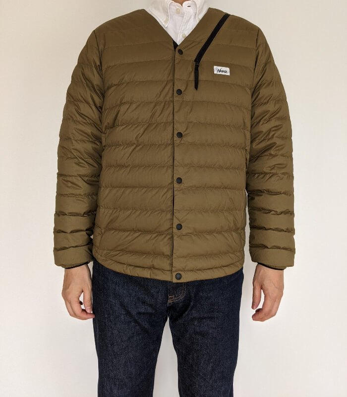 ナンガホワイトレーベル「ダウンカーディガン」レビュー｜サイズ感や