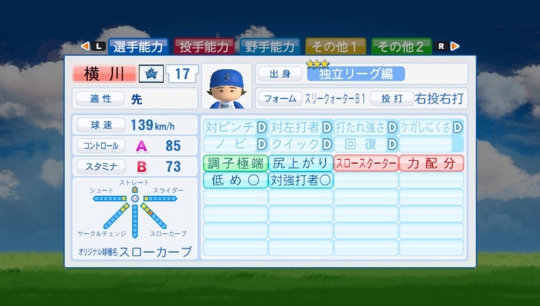 パワプロ2016】オリジナル選手を紹介します #24 - ゆっきーのゲーム日記