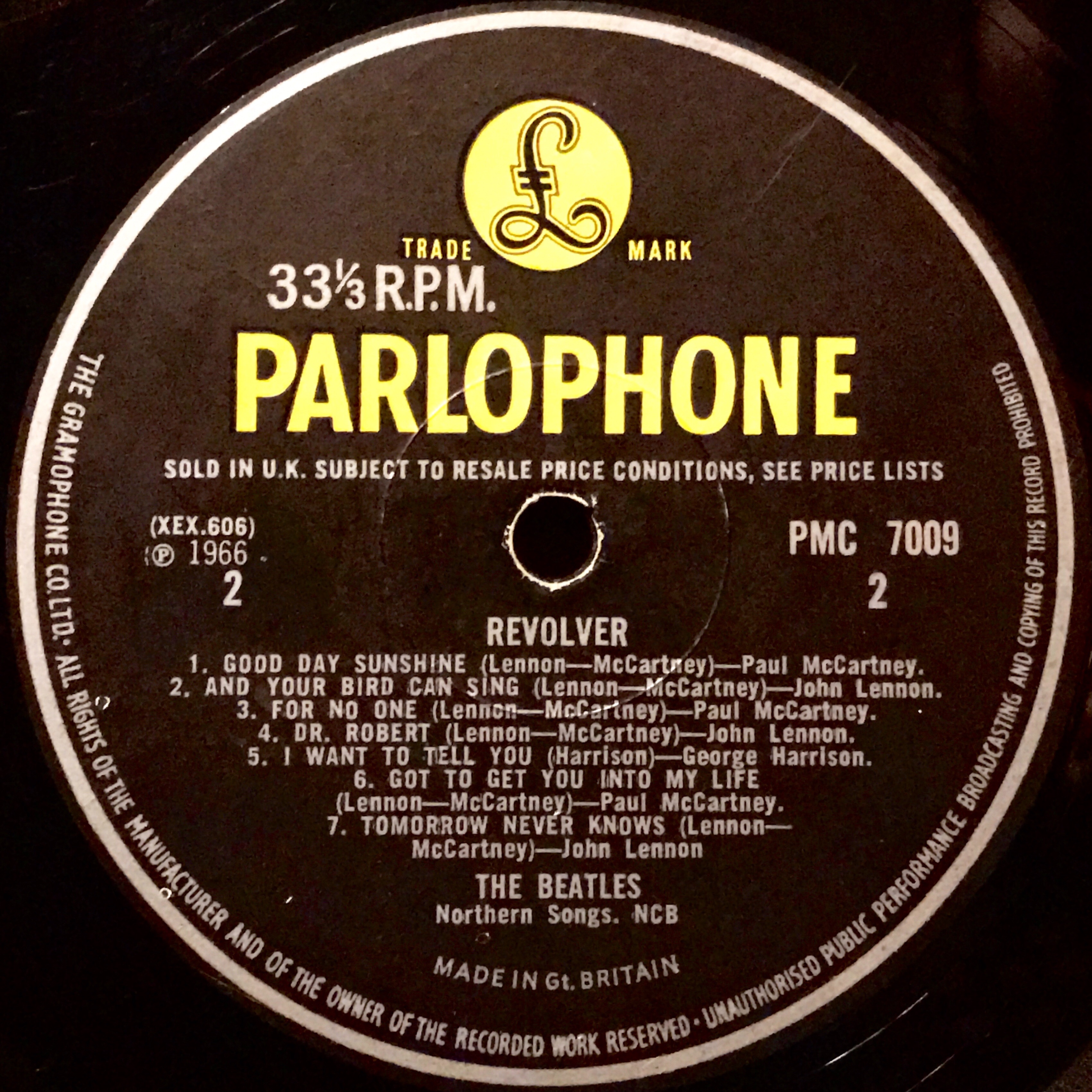 Revolver / The Beatles【UK盤(モノラル/B面マト1＝回収マト