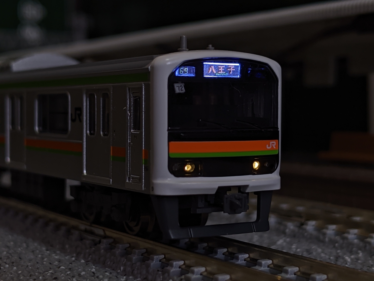 マイクロエースの八高線209系3100番台(ハエ72編成：A7666)が入線