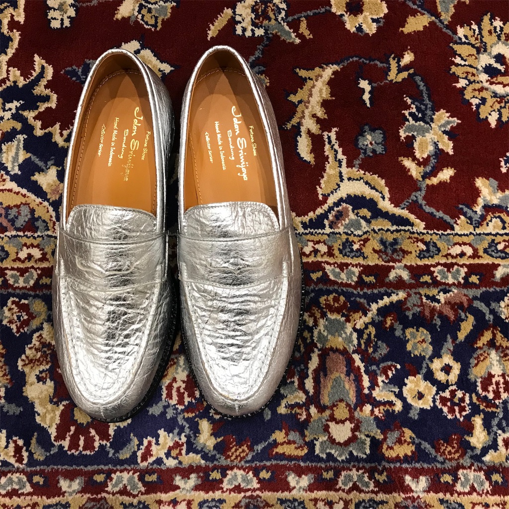 MEN'S 98998 希少なシルバーローファー! - jalan sriwijaya/G.H.BASS横浜
