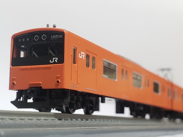 模型】Tomix JR 201系通勤電車(JR西日本30N更新車・オレンジ) 入線と