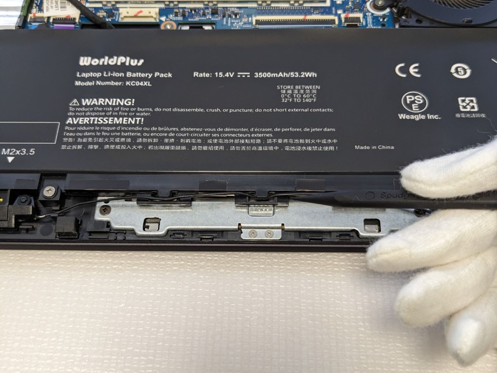HP ENVY x360 13-ar0003au (13-ar0000シリーズ) 分解&バッテリー膨張の