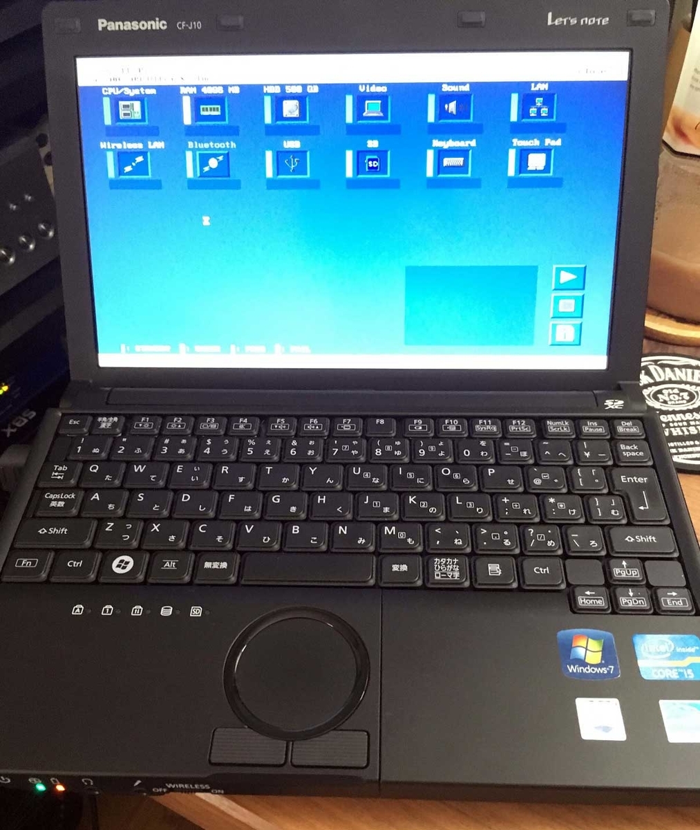 ヤフオク！で中古の Panasonic Let's note CF-J10 を買ってみました