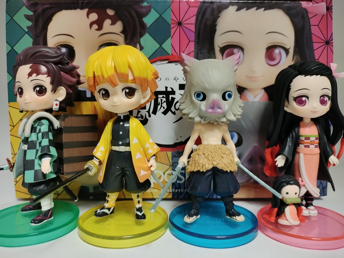 バンプレスト Q posket petit 鬼滅の刃 炭治郎＆禰豆子＆善逸＆伊之助