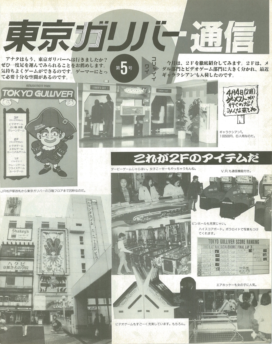 ハイスコア集計店マッピングプロジェクト ゲーメスト1993年2月号