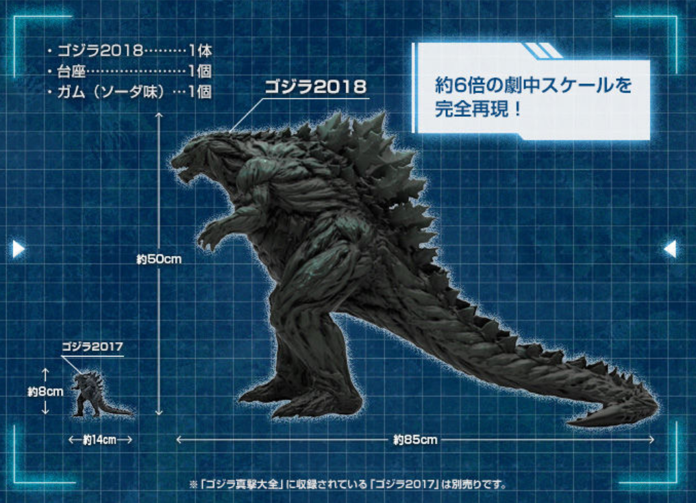超巨大ソフビ！『ゴジラ真撃大全ゴジラ2018』未塗装サンプル襲来