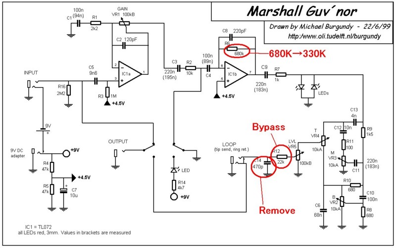 Marshall Guv'norプチモディファイ - dahnishi's blog