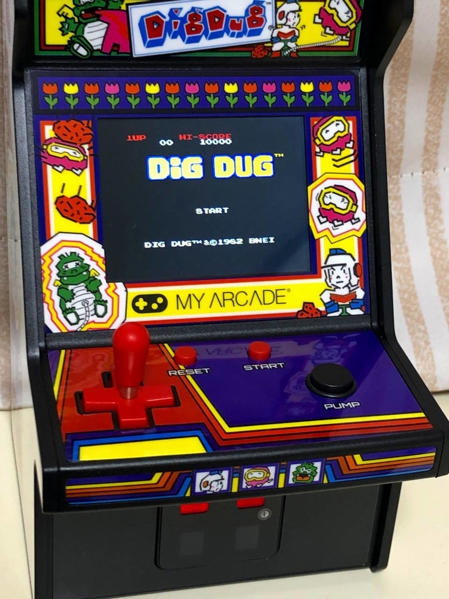 本当に遊べる手のひらサイズ筐体！レトロアーケード『ディグダグ』を