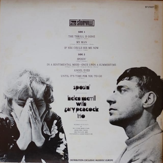 Helen Merrill With Gary Peacock Trio: Sposin' (1971) Gary Peacock