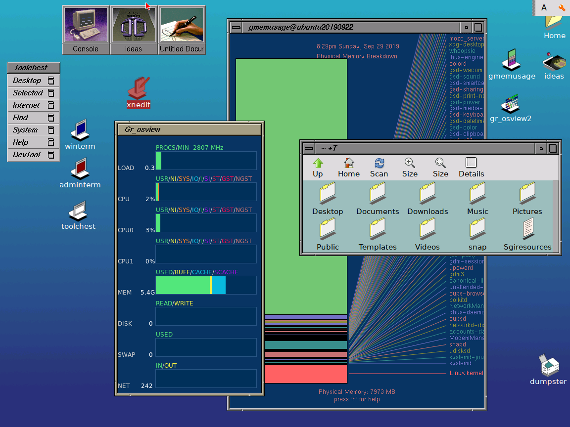 SGI IRIXのデスクトップをLinux上に再現する試み MaXX Interactive