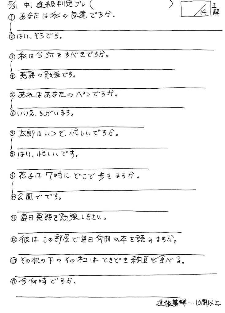 平岡塾 高1高2 小テスト 書き込みあり 平岡塾 高1高2 小テスト