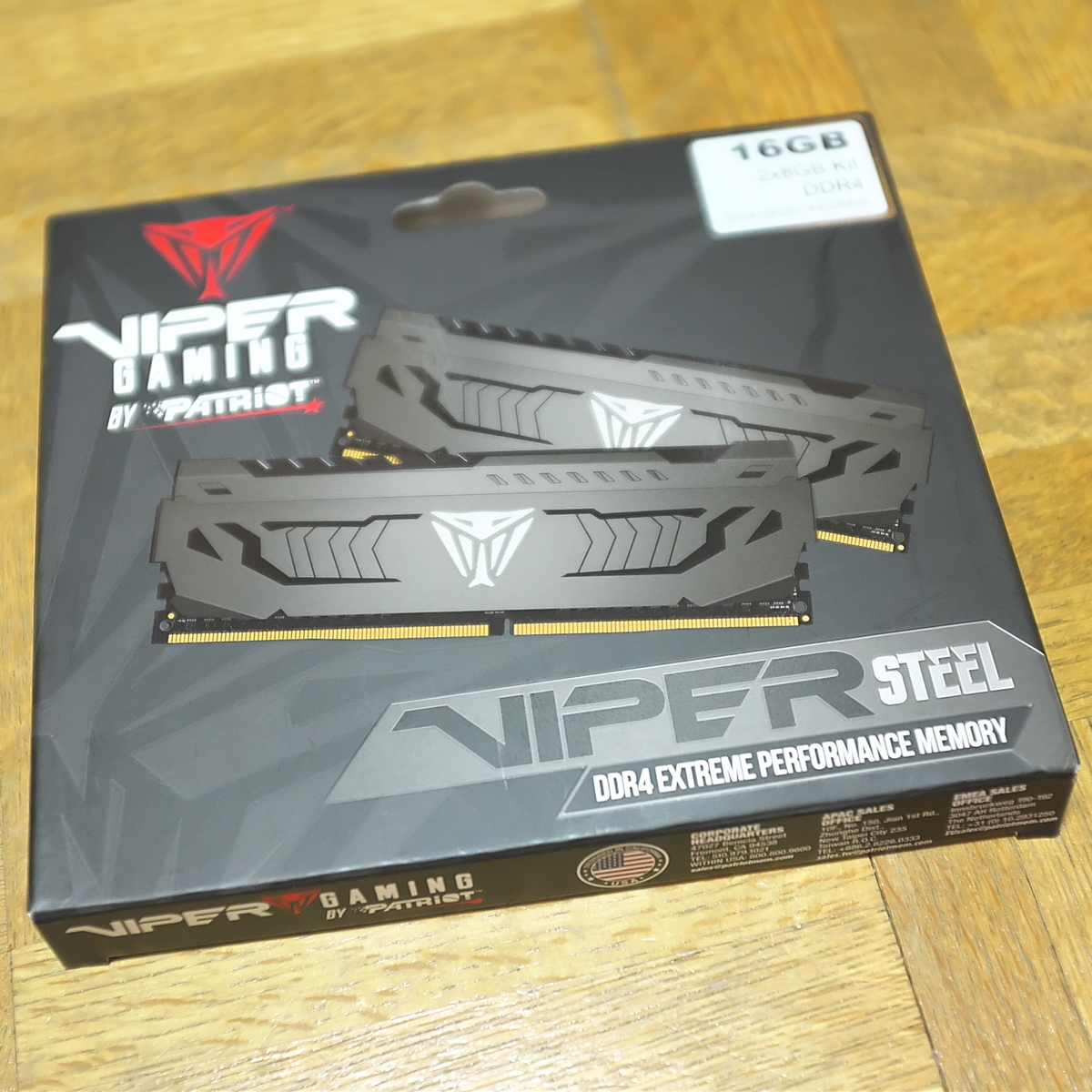 激安サムスンBダイ Patriot製 DDR4-4400 メモリを DDR4-3600 CL14 で