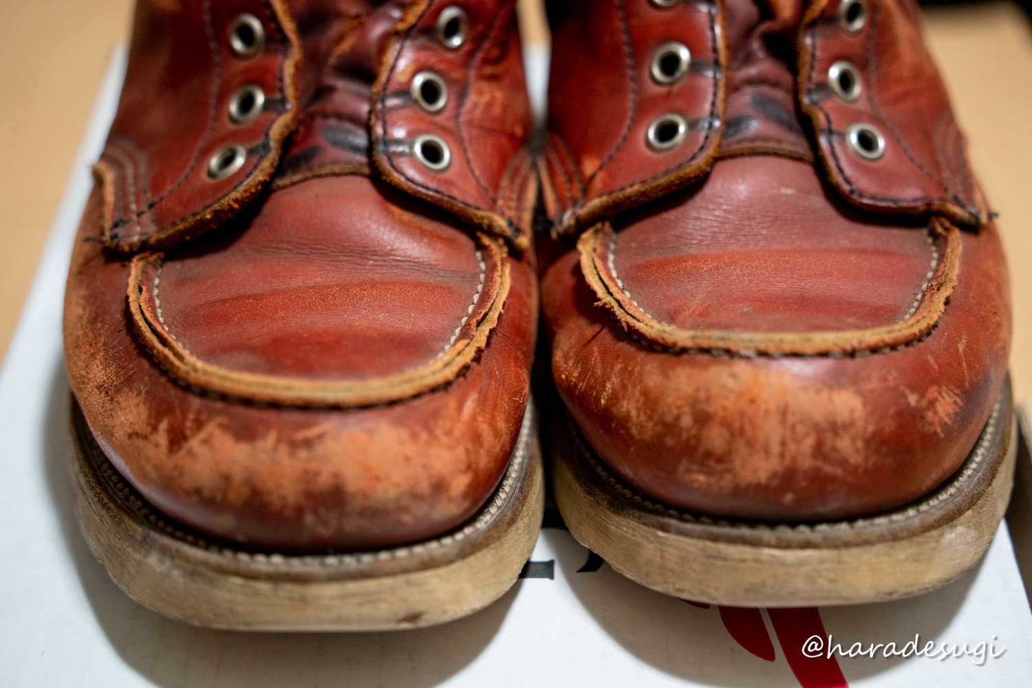 20年以上前に購入したボロボロのレッドウィング アイリッシュセッター