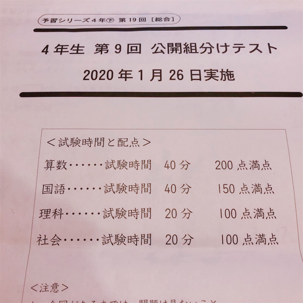 四谷大塚】公開組分けテスト4年（新5年）第9回！受験者数が急増⁈結果は