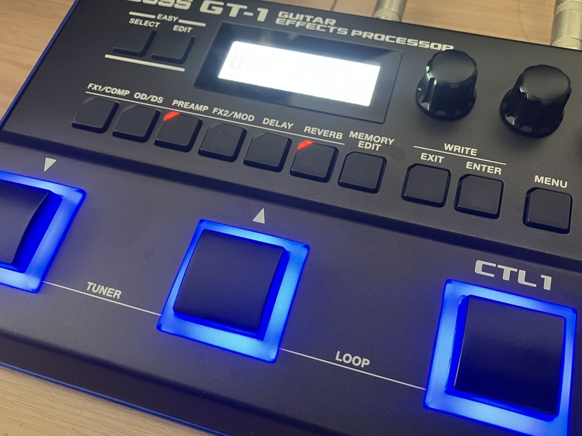 BOSS GT-1の使い方】編集したパッチを上書き保存する方法【手順あり