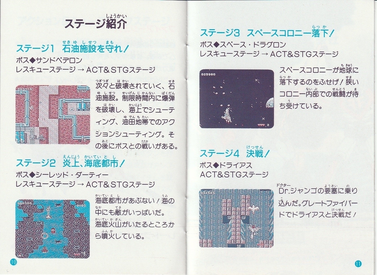 太陽の勇者 ファイバード』1992年／ファミコン - レトロゲームの説明書