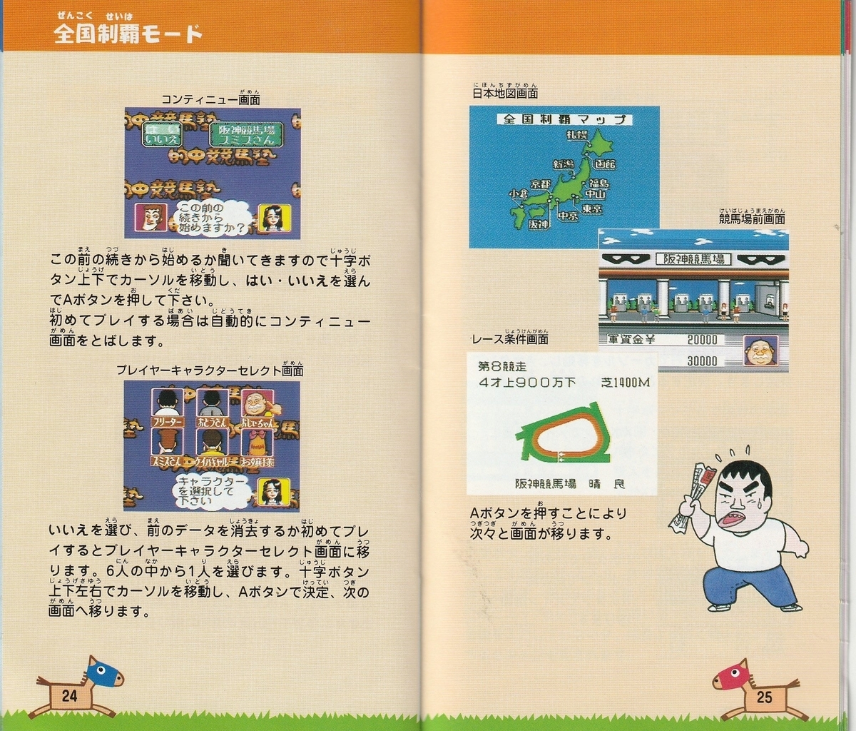 的中競馬塾』1996年／スーパーファミコン - レトロゲームの説明書保管庫