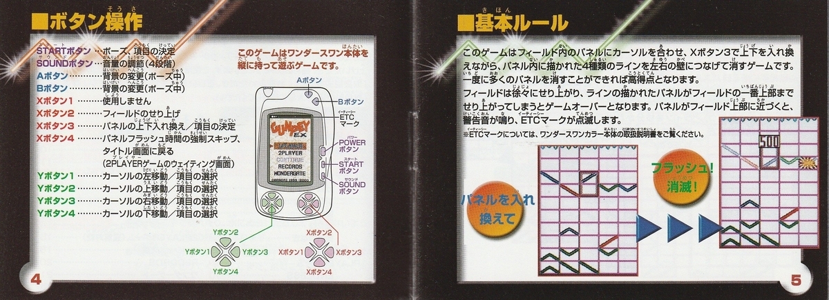 GUNPEY EX』2000年／ワンダースワンカラー - レトロゲームの説明書保管庫