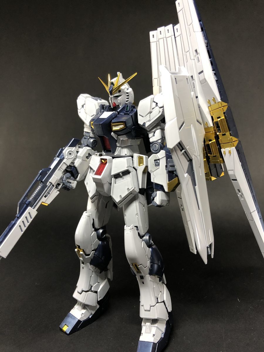 RG νガンダム チタニウムフィニッシュ素組レビュー - ガンプラ女子の素