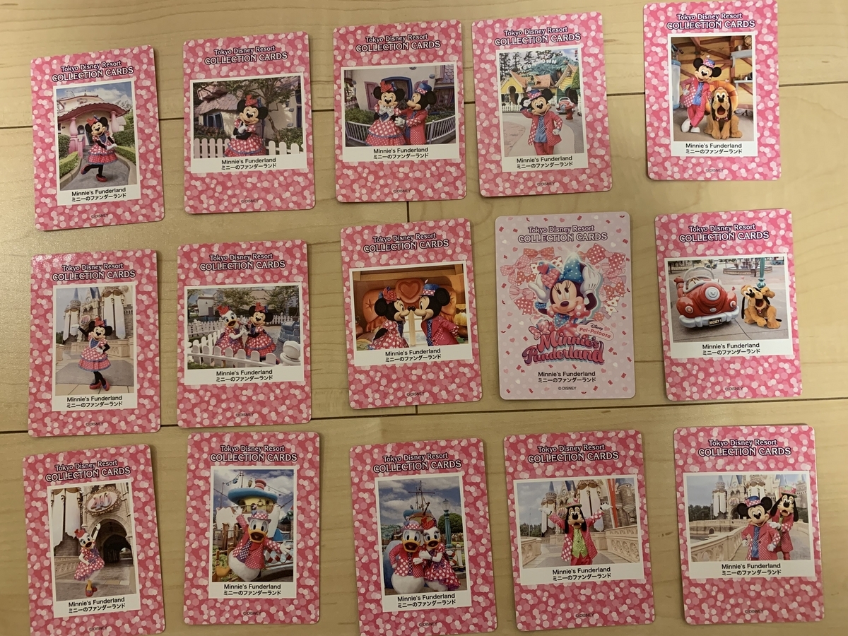 ミニーのファンダーランド コレクションカードは裏面も可愛かった