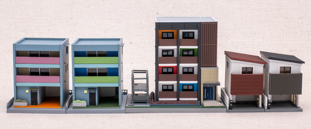 Nゲージ】ストラクチャー（ジオラマ）の建コレ「デザイナーズアパート