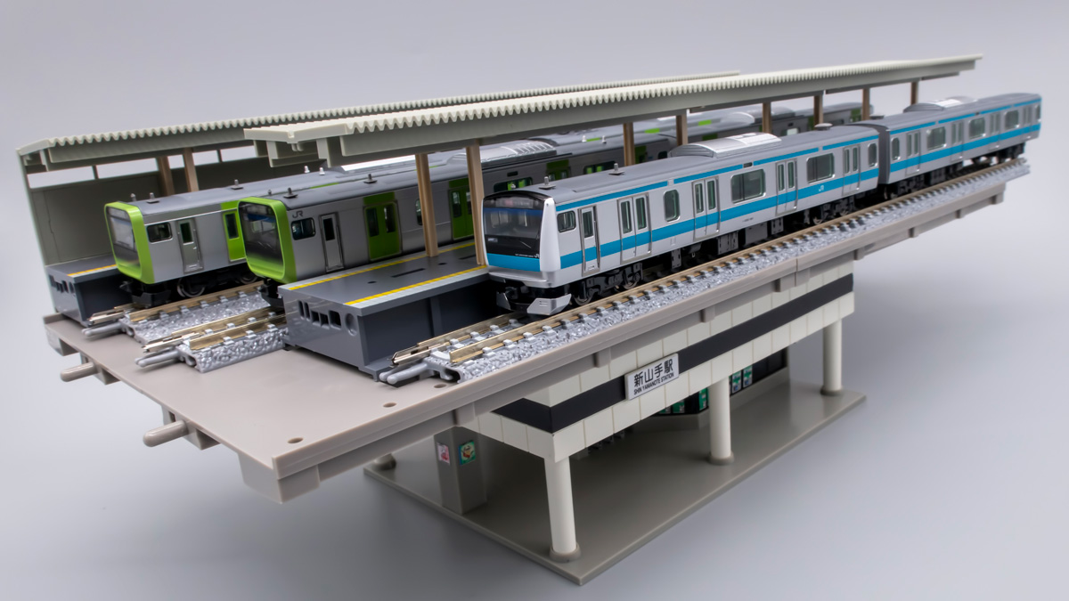 Nゲージの高架駅を対向式と島式のホームでレイアウトしてみる。 - かわ