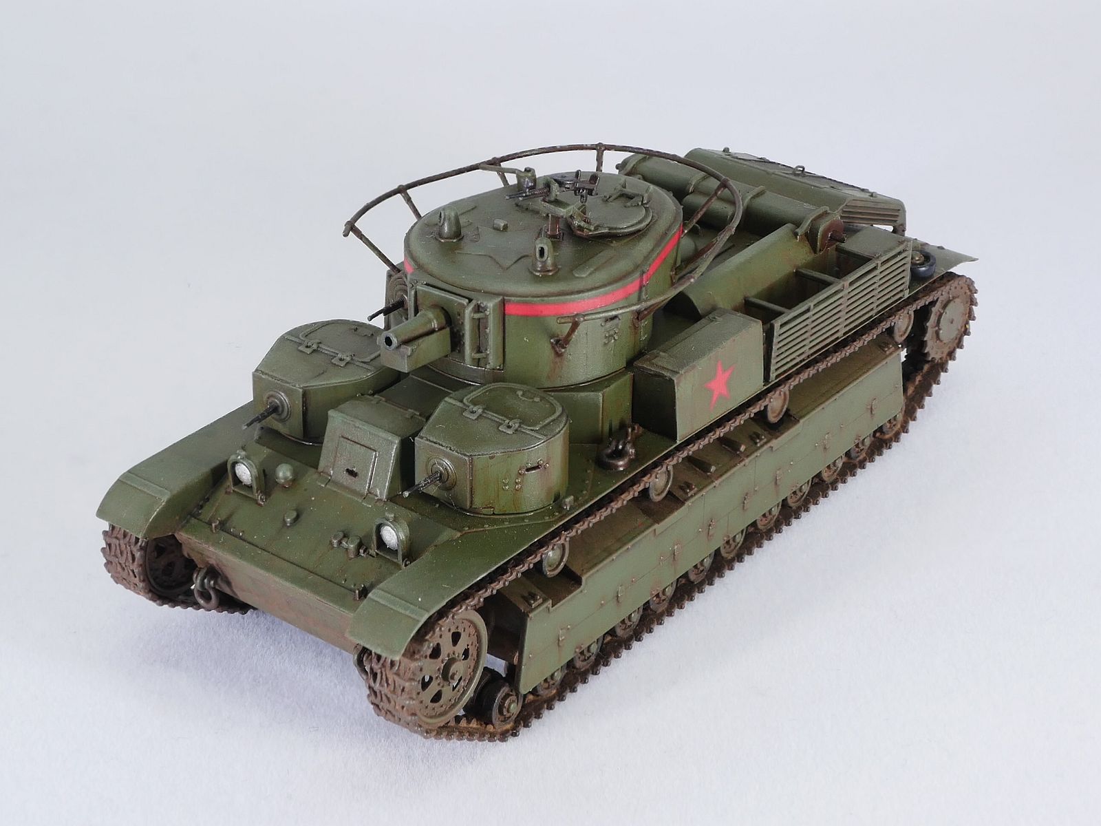 多砲塔】トランぺッター 1/72 T-28 中戦車を作る その2【完成・データ