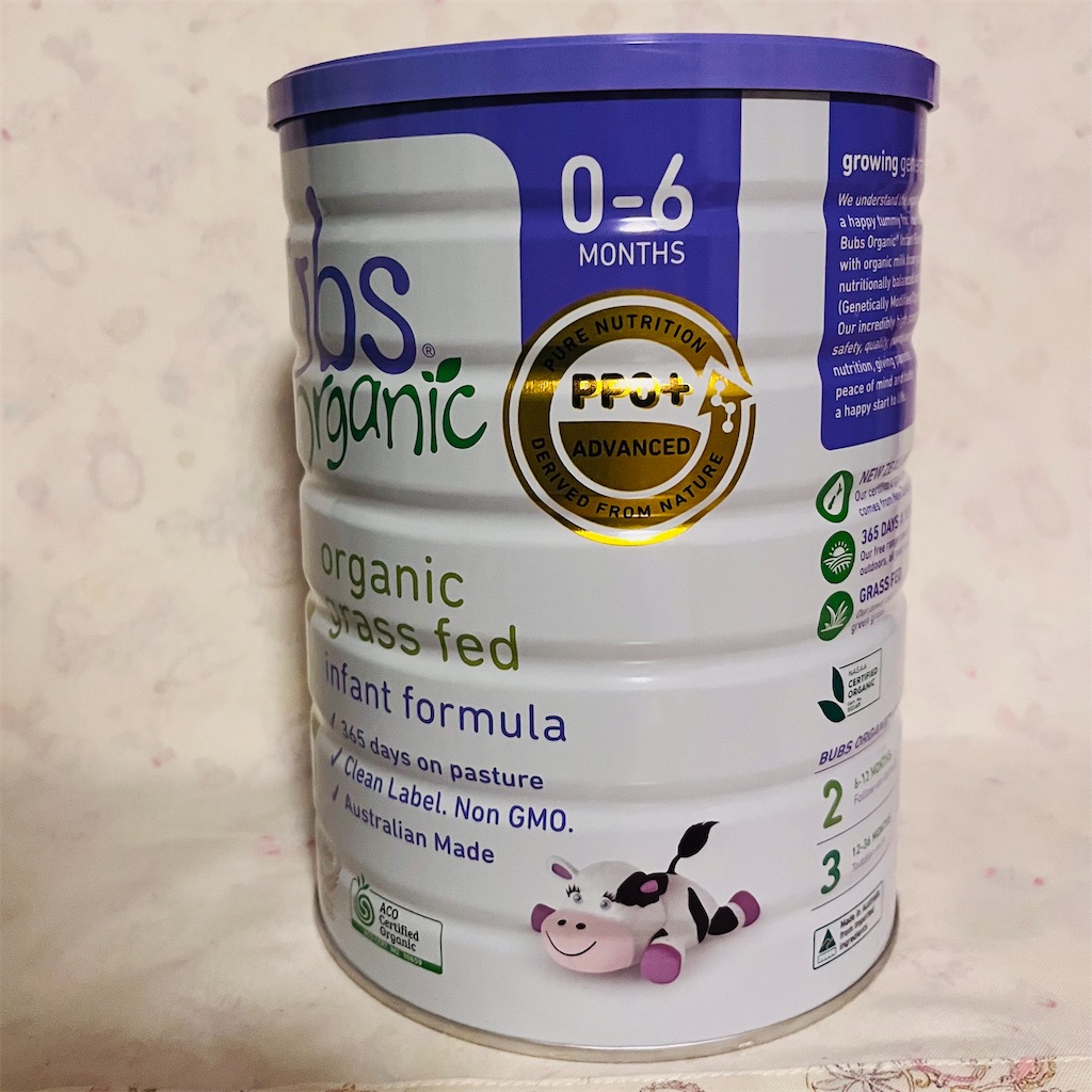 Bubs バブズ オーガニック粉ミルク 800gステップ3 4缶セット Bubs