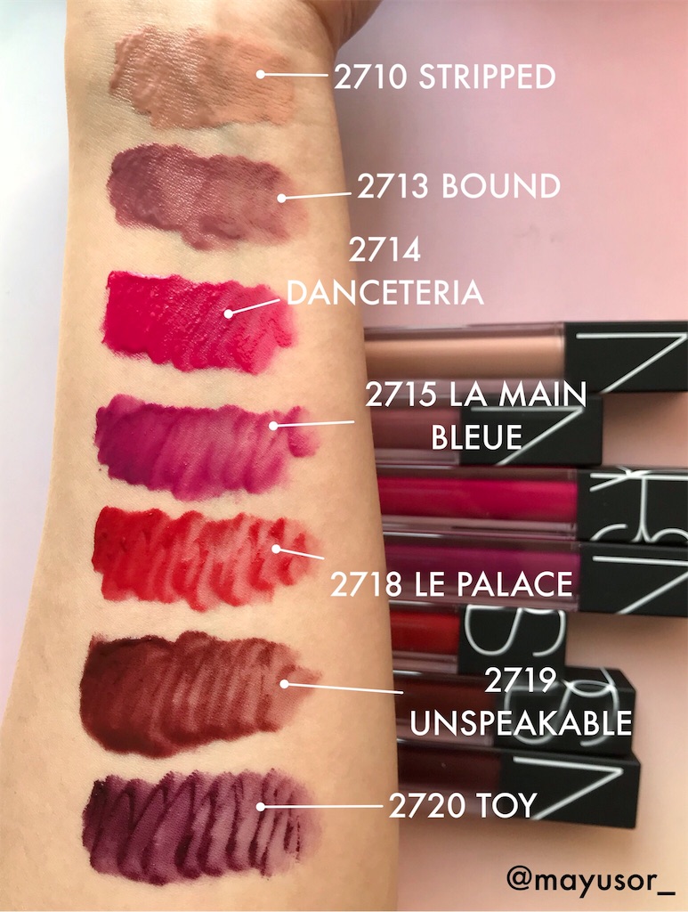 値上げ前に】NARS ベルベットリップグライド手持ちの既存色紹介 - mayusor