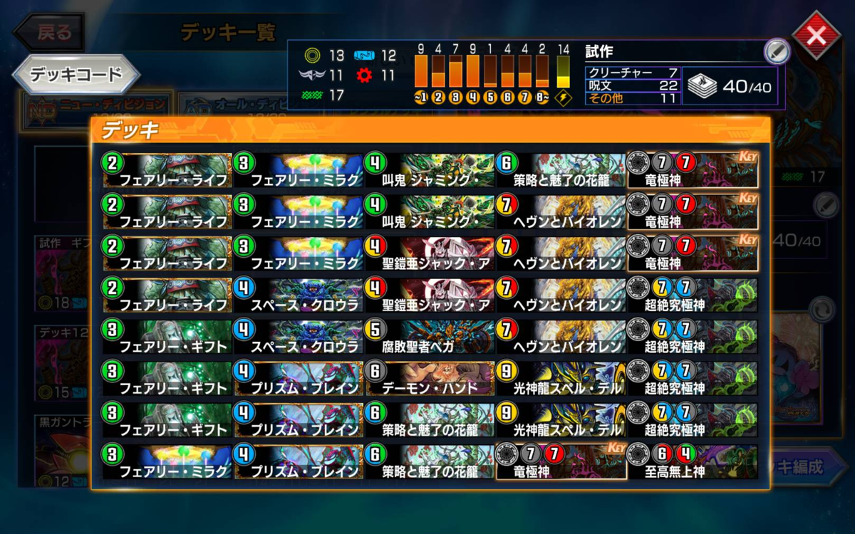 ロマノフカップ前半使用デッキ『5色コントロール』【ND最高レート1631