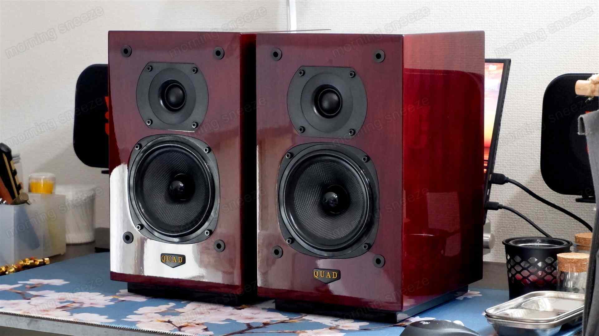 QUAD 11L² 2ウェイスピーカー ピアノローズウッド クリアサウンド