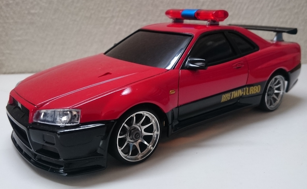 ミニッツ 「スカイラインGT-R R34」を西部警察風に塗装！ - リッキーの