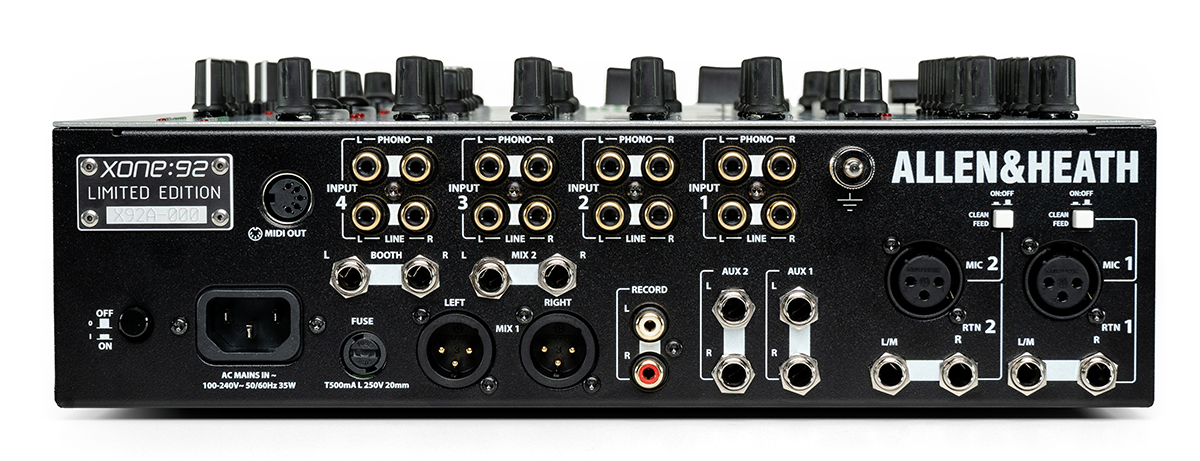 ALLEN & HEATHのロングセラーDJミキサーXONE:92発売20周年記念モデル