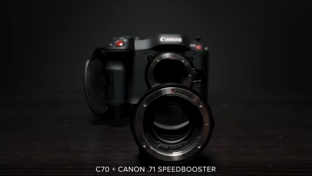 Canon EOS C70専用に開発されたらしい0.71倍のスピードブースターの