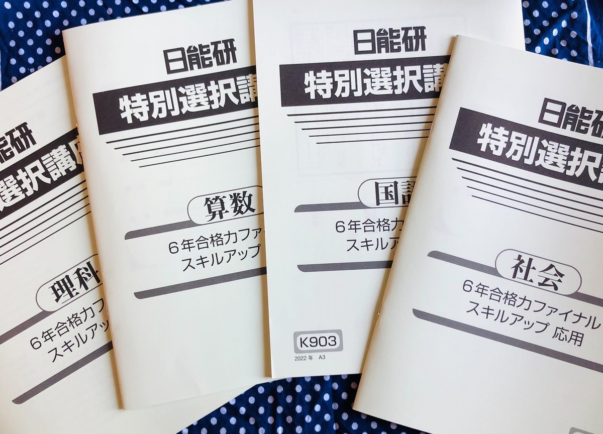 日能研】冬期講習（6年生・難問）の内容 - ちゅりぷ子のもしかして中高