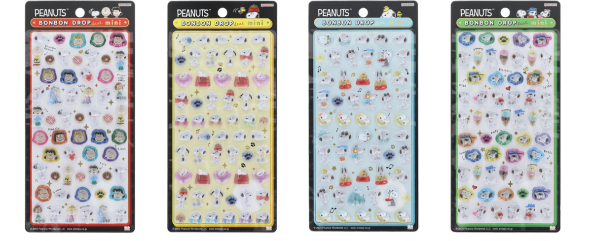 スヌーピー】ボンボンドロップシールmini 12月発売の新作全4種まとめ