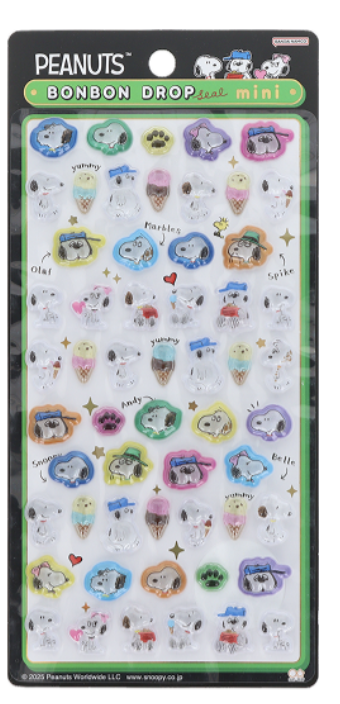 スヌーピー】ボンボンドロップシールmini 12月発売の新作全4種まとめ