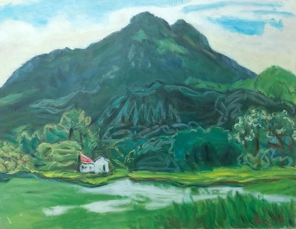 絵画「根子岳」2006 P10 油絵 絵画「根子岳」2006 P10 油絵 絵画